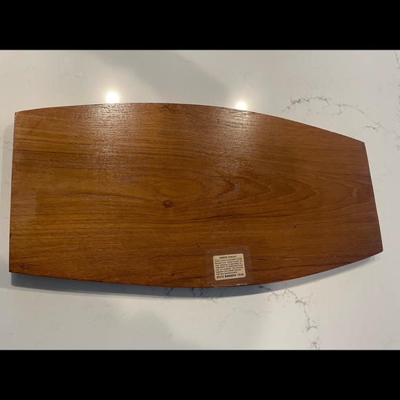 Agree Bangkok Teak Wooden Serving Tray with white bowl....